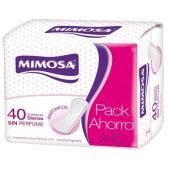 PROTECTORES DIARIOS MIMOSA TRIPLEGADO 40 UNIDADES