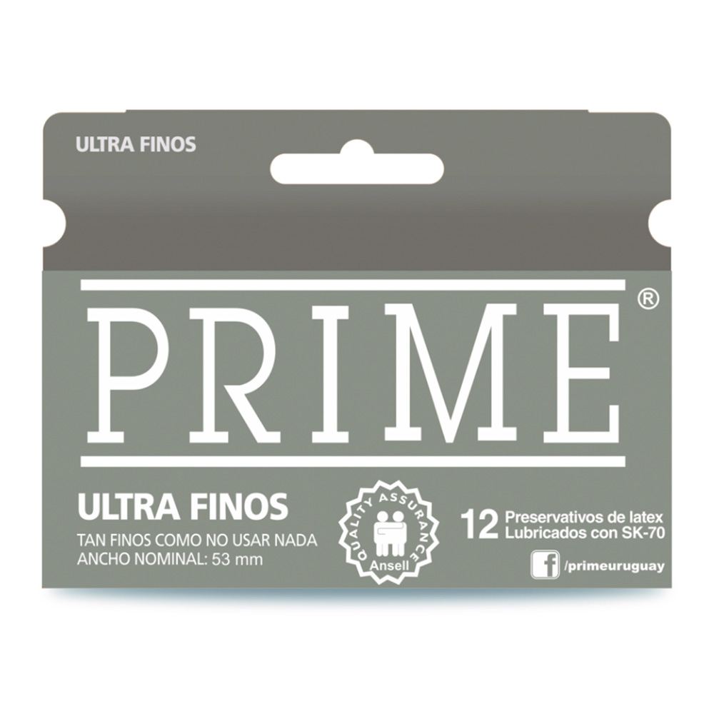 PRESERVATIVO PRIME ULTRAFINO X12 UNIDADES.