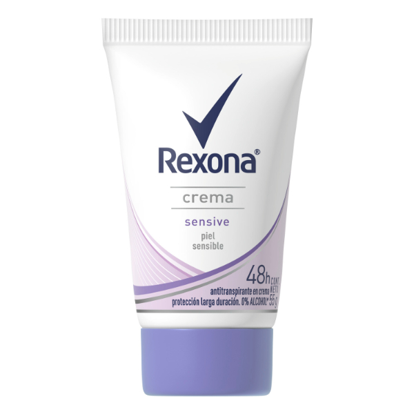 ANTITRANSPIRANTE REXONA FEMENINO CREMA SENSIVE 55G