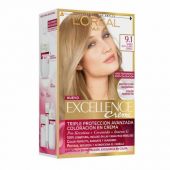 TINTURA PERMANENTE EXCELLENCE CREME DE L'ORÉAL PARÍS 9.1 RUBIO MUY CLARO CENIZA X 47 GR