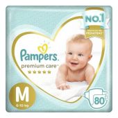 PAMPERS PAÑALES PREMIUM CARE BAG M X80