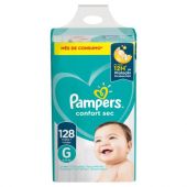 Pañales Pampers Confort Sec Forte Bag G 128 Unidades