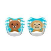 SET DE CHUPETES DR.BROWN'S ETAPA 2 OSO MONO 6 A 12 M CELESTE