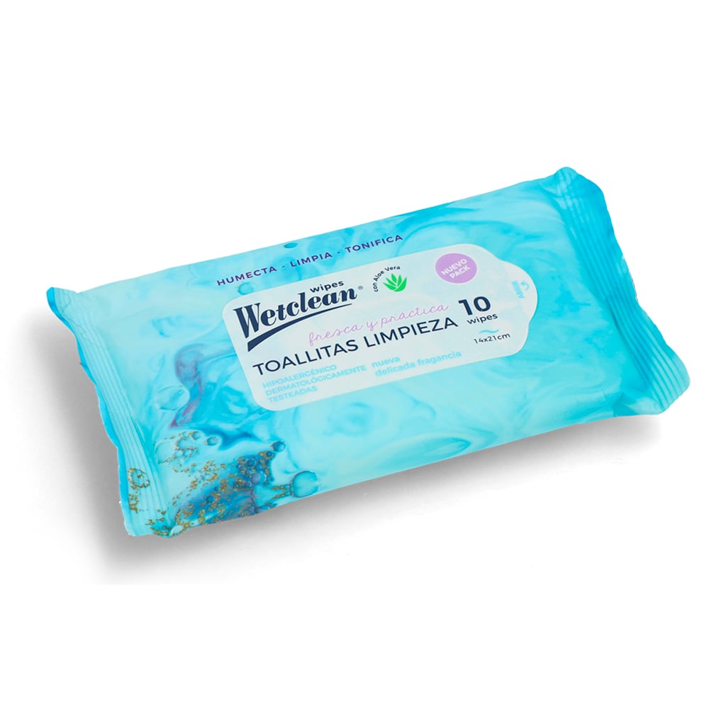 Toallitas Húmedas Wetclean Multiuso 10 Unidades