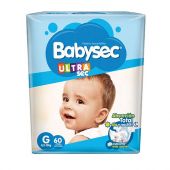 PAÑALES BABYSEC ULTRA G 60 UNIDADES