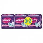 TOALLAS FEMENINAS KOTEX NOCTURNA 3X2 PAQUETES.