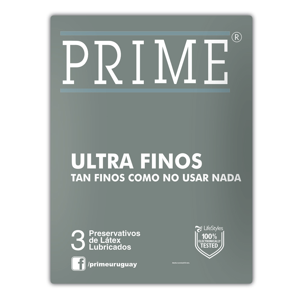 Preservativos Prime Ultrafino 3 Unidades