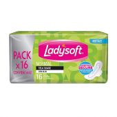 Toallitas Femeninas Ladysoft normal Tela Suave 16 Unidades