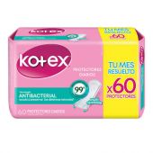 Protectores Diarios Kotex Antibacterial 60 Unidades
