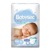 Pañales Babysec Recién Nacido 34 Unidades