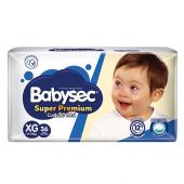 Pañales Babysec Super Premium Xg 34 Unidades