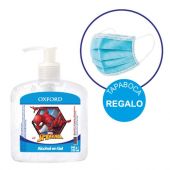 Alcohol En Gel Spiderman 280 Ml + Tapaboca