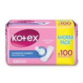 PROTECTORES DIARIOS KOTEX MULTIFORMA SIN PERFUMA X100 UNIDADES.