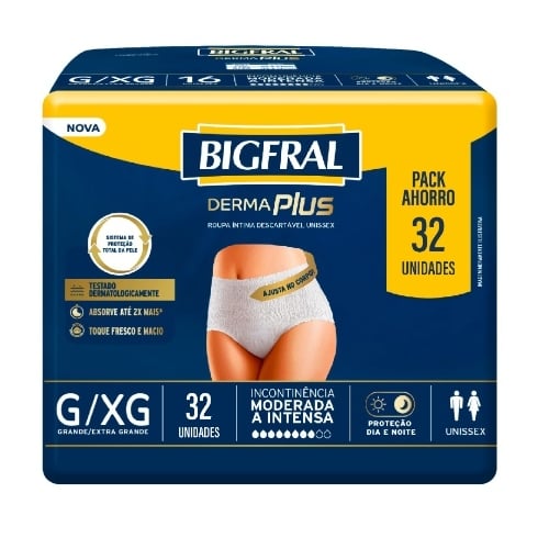 Pants Para Adultos Bigfral Premium Talle G-xg 32 Unidades