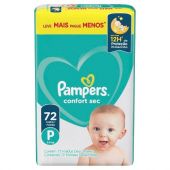 Pañales Pampers Confort Sec P 72 Unidades 