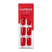 Uñas Postizas Kiss Impress Color Reddy Or Not 30 Piezas
