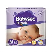 Pañales Babysec Premium Mediano 68 Unidades