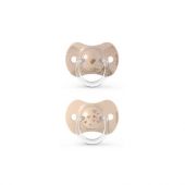 Chupete Suavinex Fisiológico Silicona Beige 6 A 18 Meses 2 Unidades