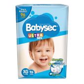 PAÑALES BABYSEC ULTRA SUPER XG 96 UNIDADES