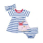 Set De 3 Piezas Gerber Vestido Ballena Nena 24 Meses