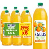 Funda Agua Salus Saboriza Frutte Naranja 1.5 L 6 Unidades
