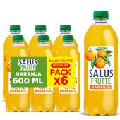 Funda Salus Frutte Naranja Sin Gas 600 Cc 6 Unidades