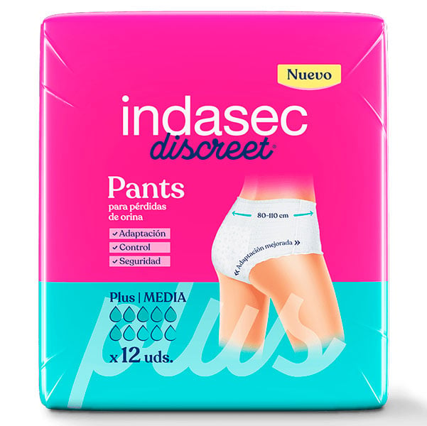 Pants Para Adultos Indasec Plus M 12 Unidades