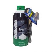 Espuma De Afeitar Gillete Foamy Mentol + 1 Prestobarba 312 G