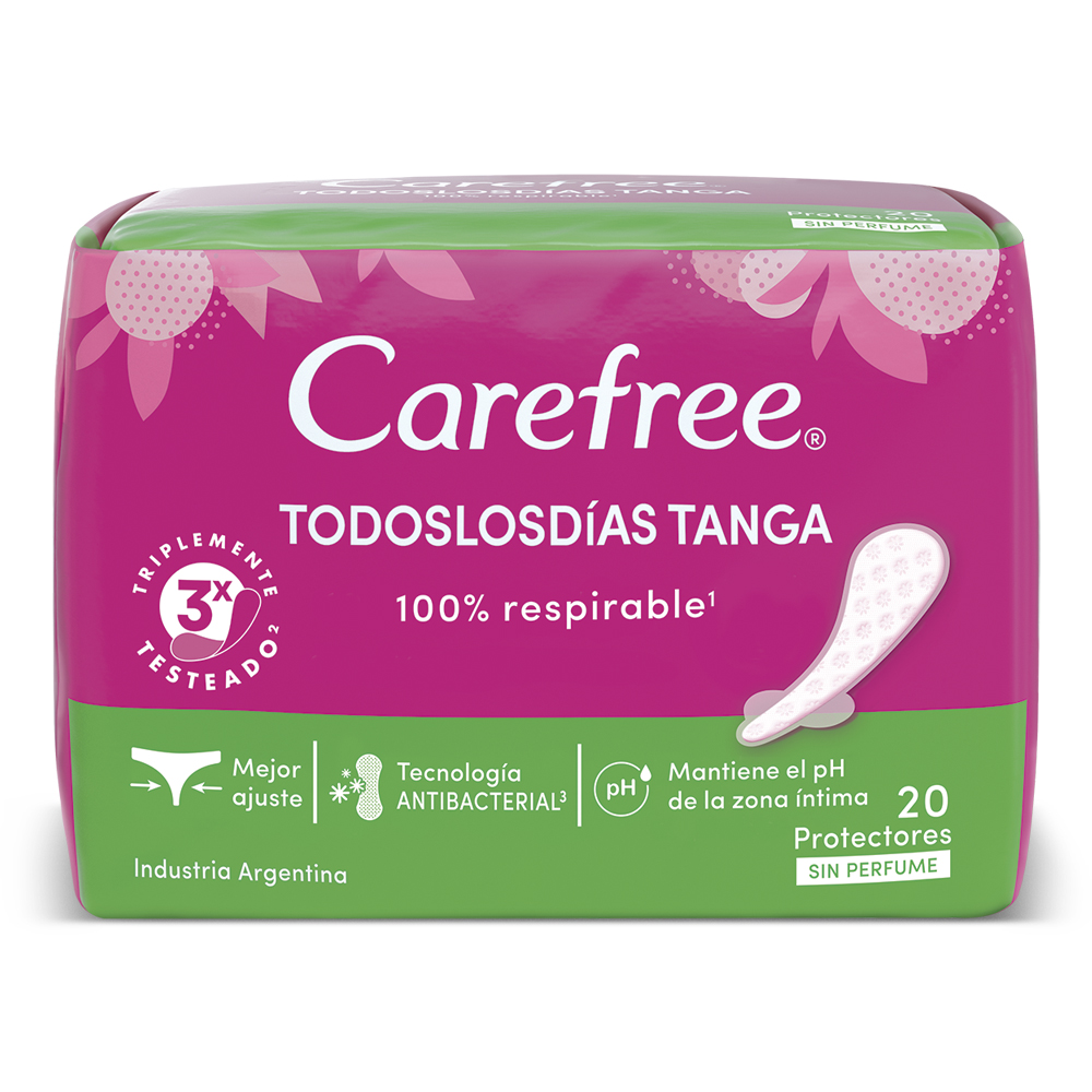 Protectores Diarios Carefree Tanga 20 Unidades