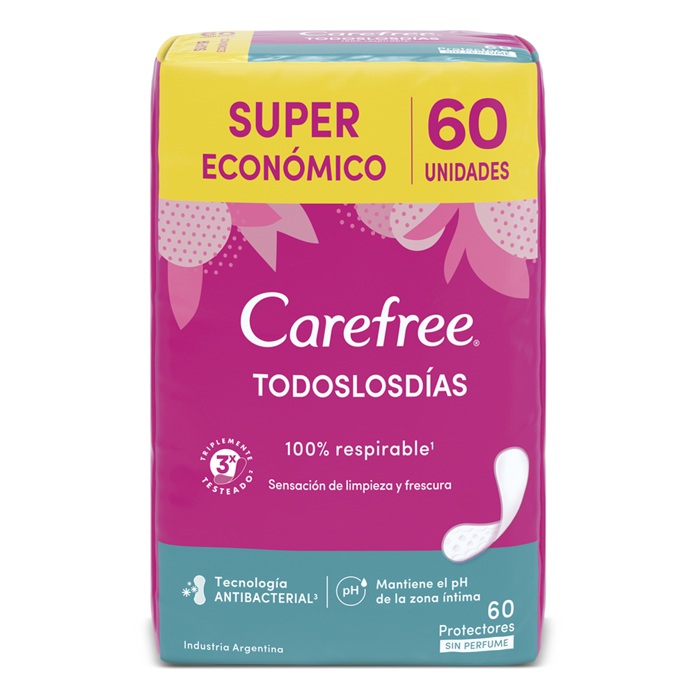 Protectores Diarios Carefree 60 Unidades