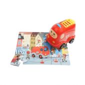 Puzzle De Madera Con Auto De Bomberos