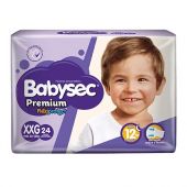 PAÑALES BABYSEC PREMIUM XXG 24 UNIDADES