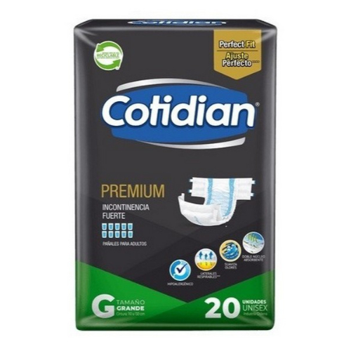 Pañales Para Adultos Cotidian Premium Talle G 20 Unidades