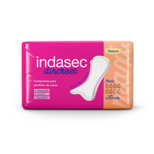 Apósitos Indasec Maxi Discreet 15 Unidades