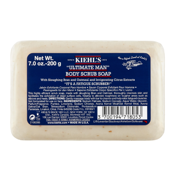 Jabón En Barra Exfoliante Corporal Hombre Kiehl's Body Scrub 200 G