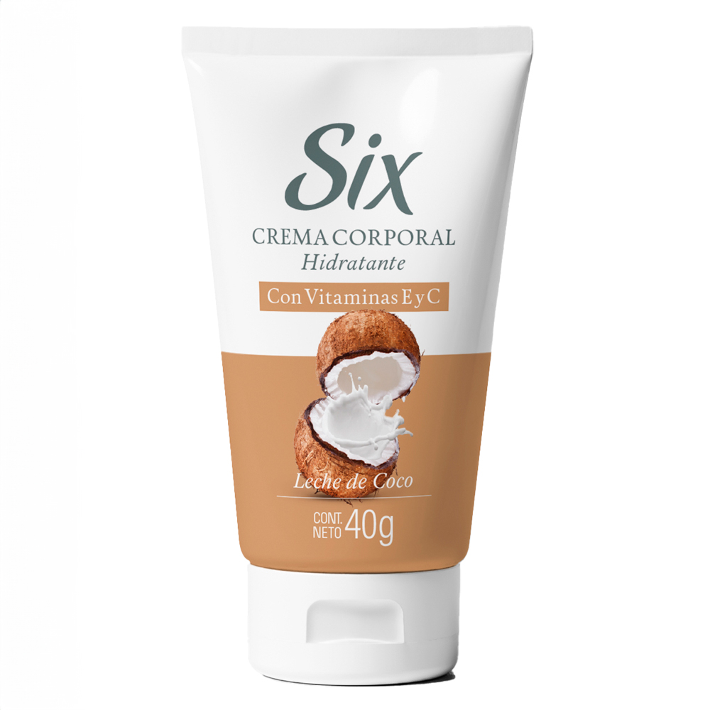 Crema Corporal Six coco Mini Talla 40 G