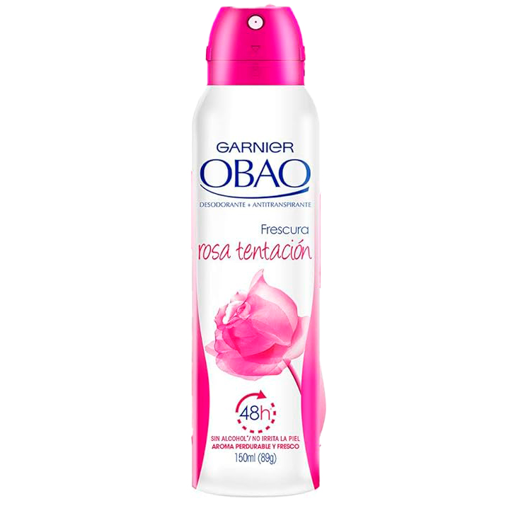 DESODORANTE OBAO AEROSOL ROSA TENTACION 150ML