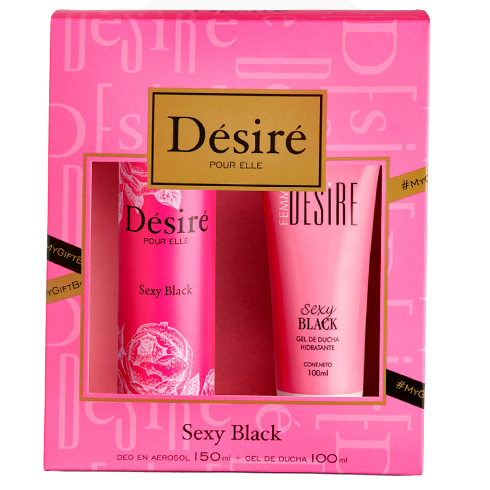 DESODORANTE DESIRE SEXY BLACK 150ML+GEL DUCHA