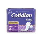 TOALLAS FEMENINAS COTIDIAN LADY SUPER X8 UNIDADES