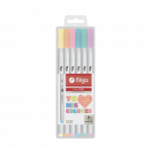 Marcador Fibra Liner Punta 0,4 Pastel 6 Unidades