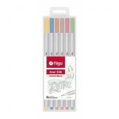 Marcador Fibra Liner Punta 0,4  6 Pastel Retro