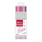 Marcador Fibra Liner Punta 0,4 6un. Pink