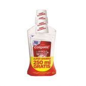 ENJUAGUE BUCAL COLGATE PLAX LUMINOUS WHITE 500ML + 250ML