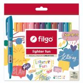 Resaltadores Filgo Lighter Fun Colores Surtidos 12 Unidades
