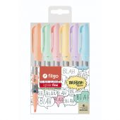 Resaltadores Filgo Lighter Fine Pastel 6 Unidades
