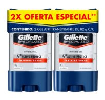 Pack Antitranspirante En Gel Gillette Men Clear Training 82 G 2 Unidades