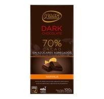 Tableta De Chocolate Haas Amargo Sin Azúcar Naranja 100 G