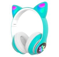 Auriculares Vincha Orejitas Con Luz Celeste