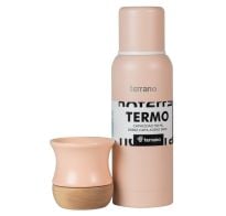 Set Terrano Mate De Cerámica Rosa Y Termo 750 Ml