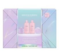 Set De Baño Baylis & Harding Jojoba, Vainilla & Almond Oil Gift Wrapped Candletlit 4 Unidades